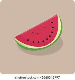 Vector illustration of whole and sliced watermelon.