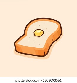 Vector illustration whole and sliced white bread bakery products pastries dough food vector flat cartoon food