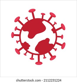 Vector illustration the whole world is being hit by the corona virus.