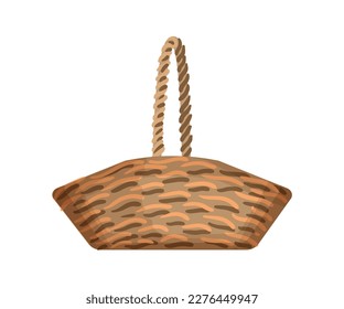 Vector illustration of  wicker basket.