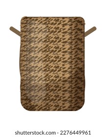 Vector illustration of  wicker basket.