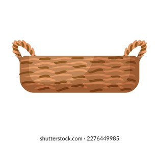 Vector illustration of  wicker basket.