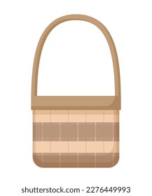 Ilustración vectorial de la canasta de mimbre.