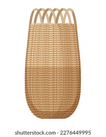 Vector illustration of  wicker basket.