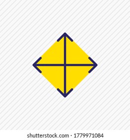 Ilustración vectorial de la línea coloreada con iconos ampliados. El elemento de dirección hermoso también se puede utilizar como elemento de icono de direcciones.