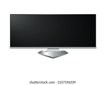 Vector Illustration  Widescreen Monitor Design Template.