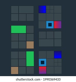 vector illustration widget template for handphone