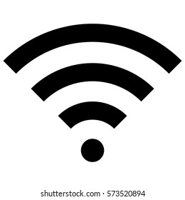 Ilustración vectorial del icono Wifi en negro
