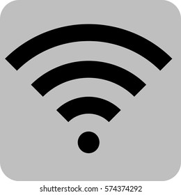 Vector Illustration of Wifi Icon In Black
