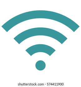 Vector Illustration of Wifi Icon in blue

