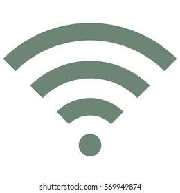 Vector Illustration of Wifi Icon in Gray
