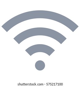 Ilustración vectorial del icono wifi en gris
