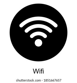 Vector Illustration Of A Wifi Icon. For The Notification Bar.