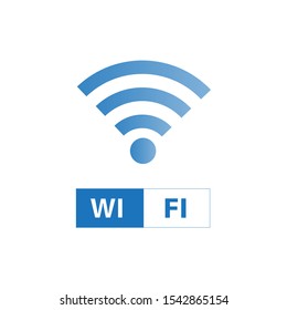 Vector illustration; wifi icon on white background.