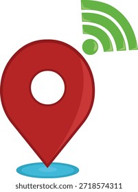 ilustração vetorial wifi ícone do conceito de endereço ip