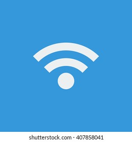 Vector illustration of Wifi sign icon on blue background.