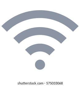 Vector Illustration of Wi-Fi Signal in Gray Icon
