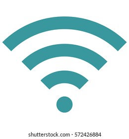 Vector Illustration of Wi-Fi Signal Icon in Blue
