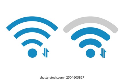Vector Illustration of WiFi Symbol  logo On White Background Icon.