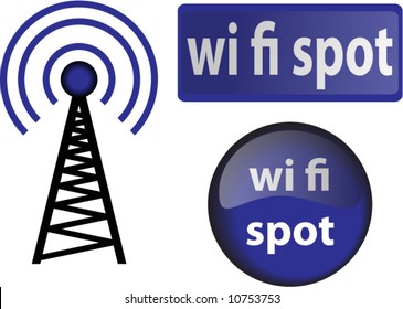 vector illustration of wifi tower