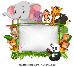 Vector Illustration Wild Animal Standing On Stock Vector (Royalty Free ...