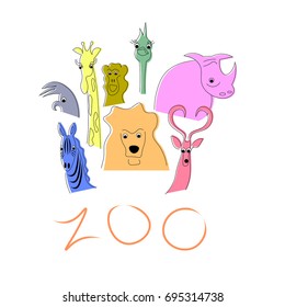 Vector illustration. Wild animals.