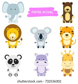 A vector illustration of Wild Animals Cartoon