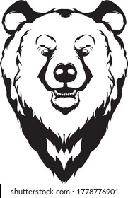 Vector illustration of a wild bear isolated on a white background