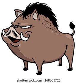Vector illustration of Wild boar