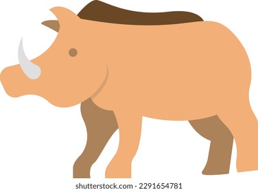 Vector illustration of a wild boar with tusks.