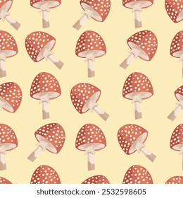 Vector illustration of a wild mushroom. Perfect for nature-themed designs and culinary projects or medecine