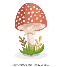 Vector illustration of a wild mushroom. Perfect for nature-themed designs and culinary projects or medecine