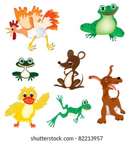 Vector illustration wild and pets