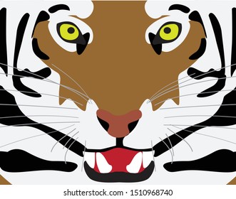 Vector illustration of a wild tiger