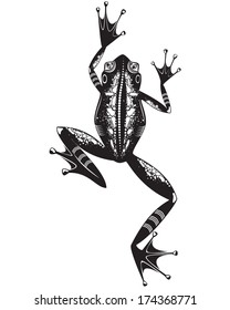 Vector illustration of wild totem animal - Frog