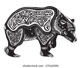 Vector illustration of wild totem animal - Bear