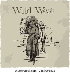 Vector illustration of the Wild West in EPS10 version format