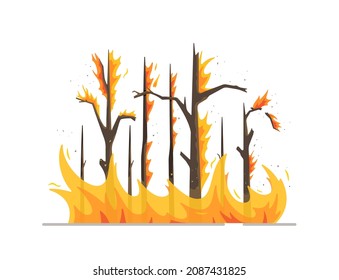 Vector illustration wildfire 