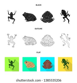 Vector illustration of wildlife and bog icon. Collection of wildlife and reptile stock vector illustration.