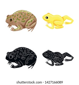 Vector illustration of wildlife and bog logo. Set of wildlife and reptile stock vector illustration.