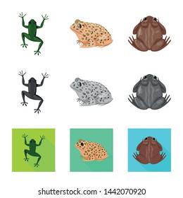 Vector illustration of wildlife and bog logo. Collection of wildlife and reptile stock vector illustration.