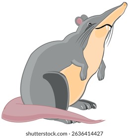 Vector illustration of the wildlife with valuable fur nutria