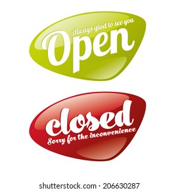 vector illustration will open closed