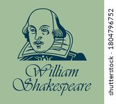 Vector illustration of William Shakespeare. 