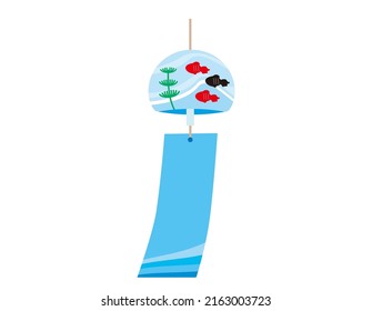 Vector illustration of a wind chime.