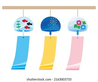 Vector illustration of a wind chime.