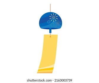 Vector illustration of a wind chime.