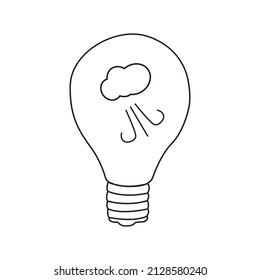 vector illustration of wind energy in doodle style