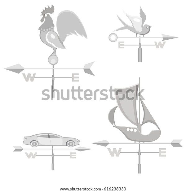 Vector illustration of wind\
vane 