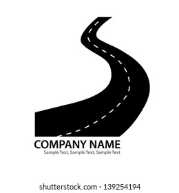 Vector Illustration of winding road.